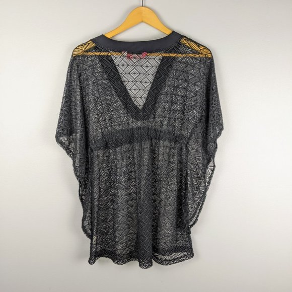 Ella Moss Isla Black Lace Swim Beach Cover Up S - Picture 10 of 10